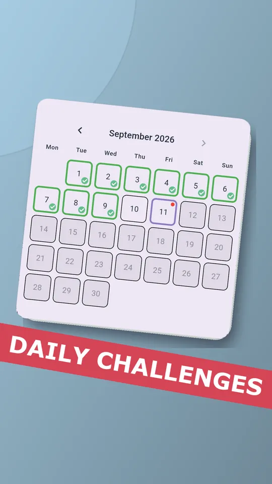 Daily challenge calendar