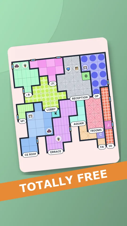 A large map with many rooms